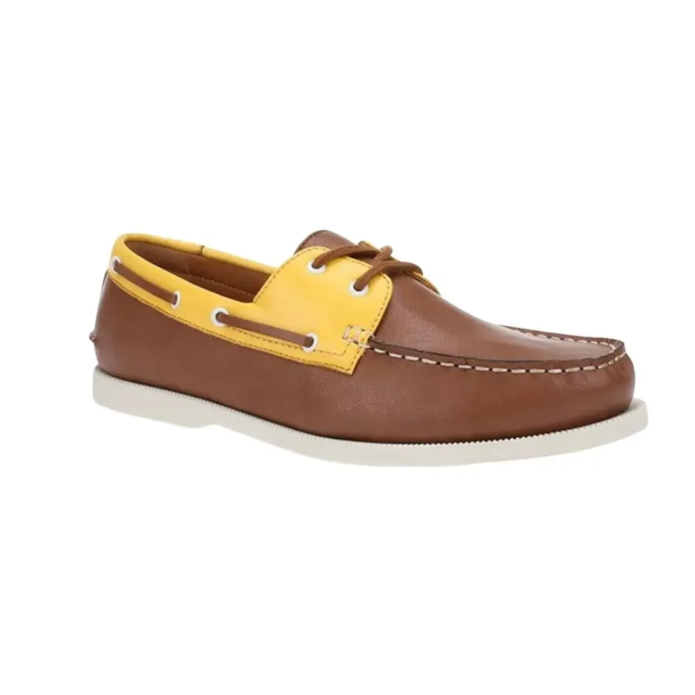 Club Room Men's Boat Loafer Shoes Tan Yellow Size 10 1/2